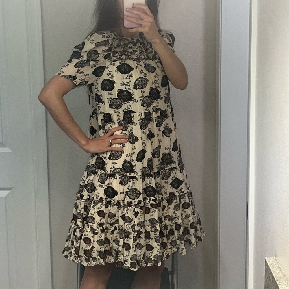 Ulla Johnson Cream and Black Floral Dress - Picture 13 of 13